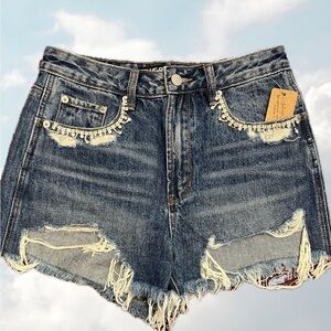 Size 26 BLUE REVIVAL denim cutoff shorts